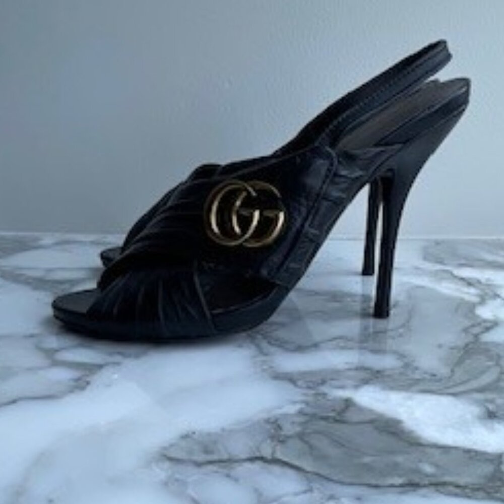 GUCCI sling back sandal heels - SZ 38 / 8